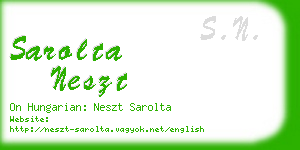 sarolta neszt business card